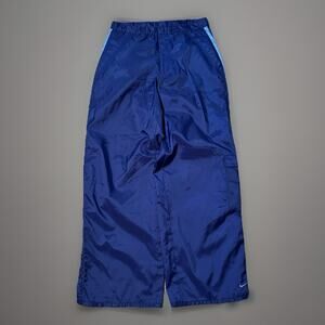 Vintage Nike Track Pants Mens Medium Blue Cargo Baggy Y2K Mesh Lined
